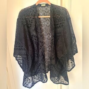 Hollister Black Lace Kimono Swim Cover-Up – One Size 🖤